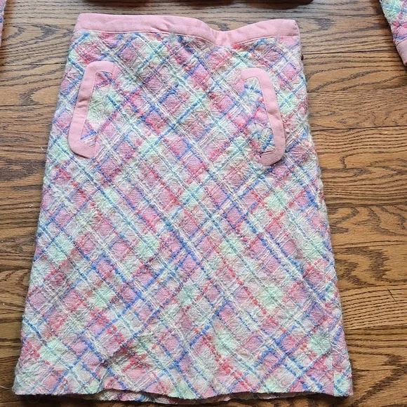 Tocca Pink Plaid Blazer and Skirt Set - Picture 2 of 11